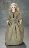 French Bisque Poupee with Cobalt Blue Eyes, Wooden Articulated Arms 2200/2600