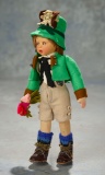 Italian Felt Miniature Doll by Lenci in Tyrolean Costume 400/600