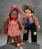 Rare Large Italian Character Googly-Eyed Dolls by Lenci from Shirley Temple Collection  2200/2800