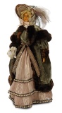 French Poured Wax Fashion Lady in Original Couture Costume of Louis Philippe Style, 1835 400/700