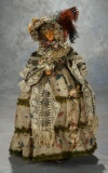 French Poured Wax Fashion Lady in Original Couture Costume of Louis Philippe Style, 1831 700/900