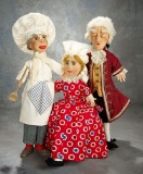 Trio of German Felt Puppet-Dolls by Else Hecht Including Chef and Count 600/900