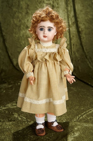17" French bisque Bebe Jumeau with beautiful paperweight eyes. $1100/1500