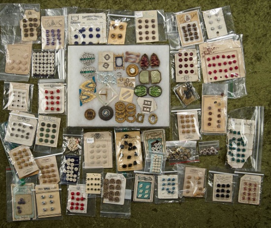 Lot of antique buttons and buckles. $200/300