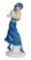 German Porcelain Fashionable Lady Figurine in Blue Ensemble 200/400