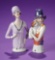 Two German Porcelain Half-Dolls as Flapper Ladies  200/300