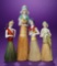 Four German Porcelain Half-Dolls as Whisk Brooms 100/150