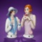Two Petite German Porcelain Half-Dolls as Flapper Ladies 100/200