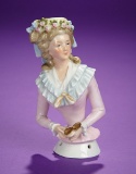 German Porcelain Half-Doll 