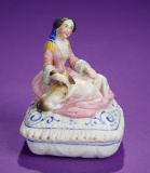 Early German Bisque Trinket Box 