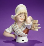 German Bisque Half-Doll 