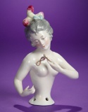 German Porcelain Lady with Plumes and Jewelry 100/200