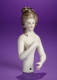 German Porcelain Half-Doll of 18th-Century Lady by Aelteste Volkstedter 200/300