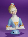 German Porcelain Half-Doll with Stylized Modeling 200/300