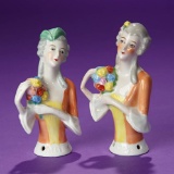 Two German Porcelain Half-Dolls with Decorative Variations 200/300