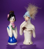 Two Petite German Porcelain Half-Dolls 100/200