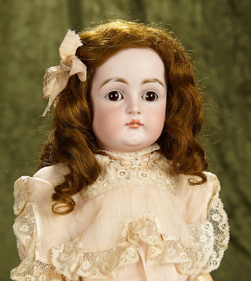18" German bisque closed mouth child, model 128, by Kestner. $1600/1900