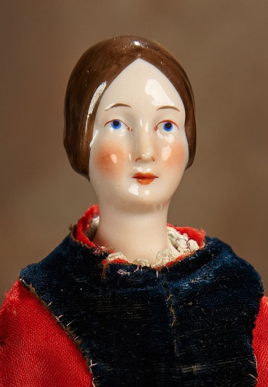 Rare Petite German Porcelain Brown-Haired Lady by KPM Berlin 1200/1500