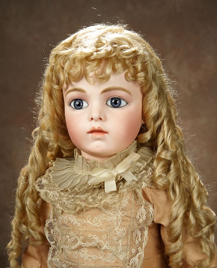 Gorgeous French Bisque Bebe by Leon Casimir Bru in Couturier Dress 18,000/25,000