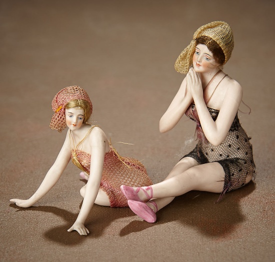 Two German All-Bisque Bathing Beauty Ladies 400/600