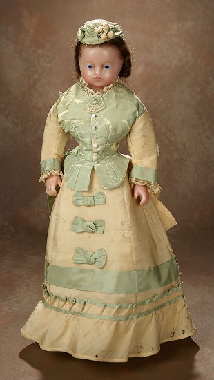 English Poured Wax Lady Doll in Original Costume 800/1000