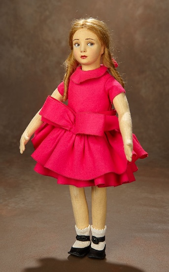 Italian Felt Doll, 400 Series, by Lenci in Original Stylish Costume 800 ...