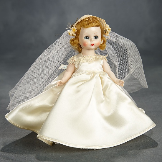 Alexander-Kins Bride in Ivory Satin Gown, Original Box, 1954 400/600