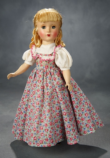 "Amy" from "Little Women", Loop Curls, Flowered Cotton Gown, Original Box, 1948 500/700
