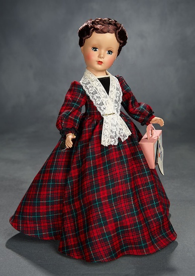 "Marme" from "Little Women" in Red Plaid Gown with Fashion Award, Original Box, 1952 500/700