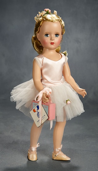 Rare Tosca Ballerina in Pink Satin Tutu with Fashion Award Tag, 1952 600/800