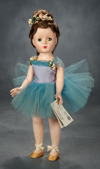 Brunette Petite "Margot Ballerina" in Rare Teal Blue Tutu, 1953 200/300
