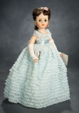 Brunette Elise in Lacy Blue Formal Gown, Original Box, 1964 400/500