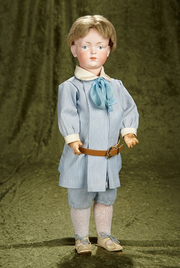19" German bisque painted eye character, 526, by Kley and Hahn in antique costume. $1200/1500