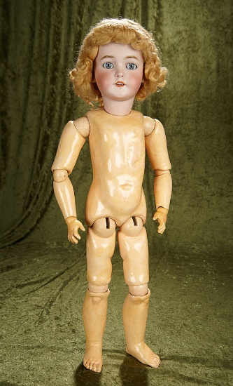 28" German bisque child, 1249 Santa by Simon and Halbig, original body and body finish. $800/1100