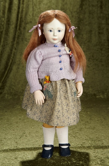 21" "Hannah" with wooden ball-jointed body by Lynne & Michael Roche. $800/1100