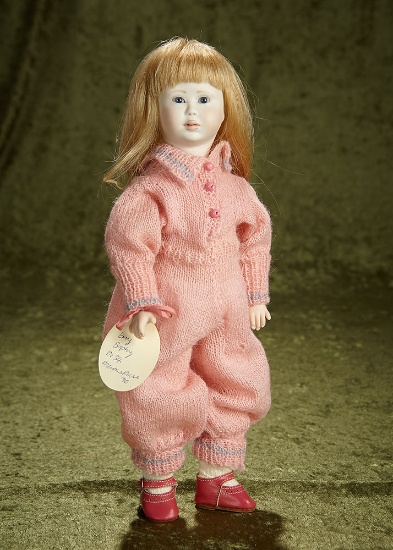 14" "Tiny Sophy" with ball-jointed wooden body by Lynne & Michael Roche. $400/500