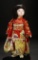 Japanese Ichimatsu Child Doll with Especially Intricate Patterned Kimono 500/700