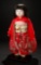 Japanese Ichimatsu Child Doll in Red Silk Crepe Kimono 500/800