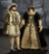 Pair, Petite Theatrical Dolls in Lavish 18th-Century Style Costumes 500/700