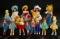 Thirteen German Cloth Miniature Dolls Depicting Children by BAPS 400/500