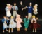 Ten German Cloth Miniature Dolls as Men and Women by BAPS 300/500