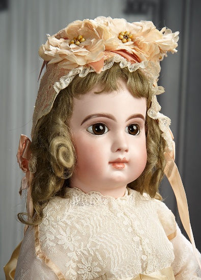 French Bisque Brown-Eyed Bebe E.J. by Emile Jumeau 3800/4300