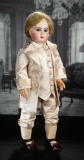 French Bisque Blue-Eyed Bebe E.J., Emile Jumeau in Exclusive Christian Dior Costume 7000/9000