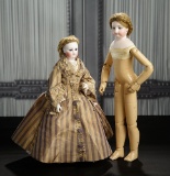 French Bisque Poupee with Articulated Wooden Body and Bisque Hands 3200/3800