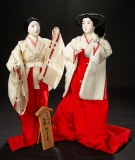 Very Fine Pair of Japanese Ladies Known as Yusoka Hina 600/800