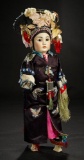 All-Original German Bisque Asian Child with Elaborate Couturier Costume 1700/2300
