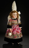 French Bisque Bebe in Original Traditional Costume of Bigouden with Jumeau Gilt Label 800/1100