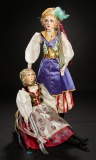 French Cloth Salon Doll in Well-Detailed Festival Costume 400/600