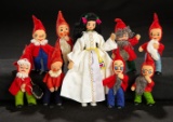 German Cloth Miniature Dolls 