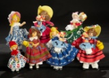Seven German Cloth Miniature Dolls Depicting Children by BAPS 200/400